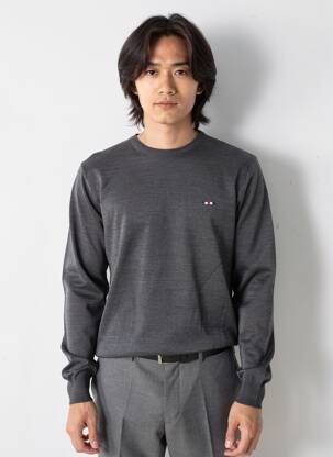 Pull stretch manches longues gris FQ1924 homme