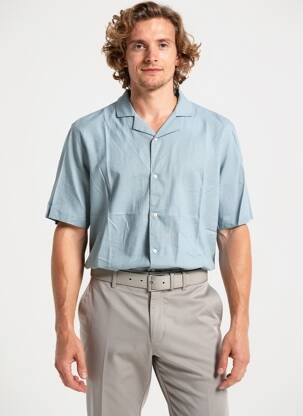 Chemise manches courtes coupe cintrée bleu TIFFOSI homme