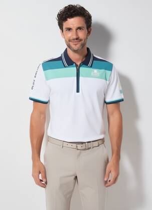 Polo tissage jersey manches courtes blanc DELAHAYE homme
