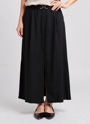Jupe longue coupe droite noir KAFFE femme
