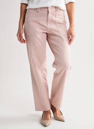 Jeans coupe large stretch taille normale rose FREEMAN T.PORTER femme