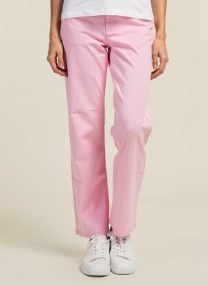 Pantalon droit stretch taille normale rose KAFFE femme