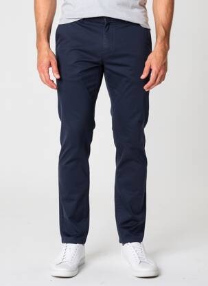 Pantalon chino stretch taille normale bleu FQ1924 homme