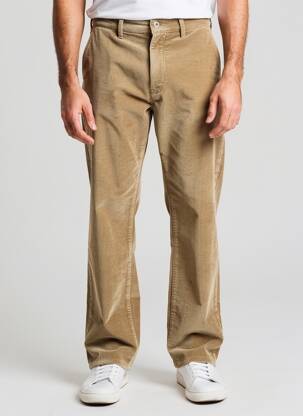 Pantalon droit tissage velours taille normale beige FREEMAN T.PORTER homme