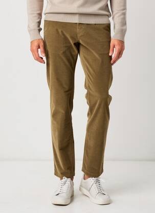 Pantalon chino stretch taille normale vert DELAHAYE homme