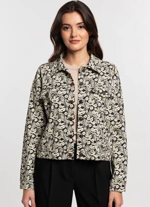 Veste casual poignets boutonnés avec fente noir COMPAGNIA ITALIANA femme