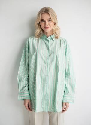 Chemisier coupe droite manches longues vert GARCIA femme