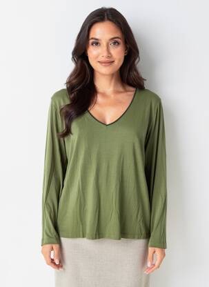 T-shirt manches longues manches longues vert LA FIANCÉE femme