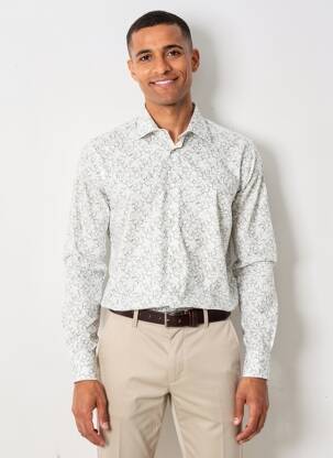 Chemise manches longues coupe cintrée vert DANIEL HECHTER homme