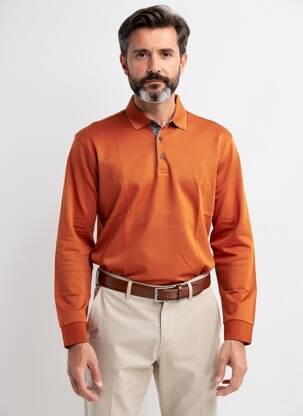 Polo manches longues manches longues orange MASSIMO BONI homme
