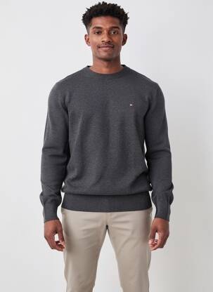 Pull stretch manches longues gris TOMMY HILFIGER homme