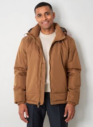 Doudoune manches longues a capuche marron DANIEL HECHTER homme