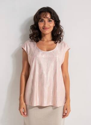 Top stretch manches courtes rose SPG WOMAN femme