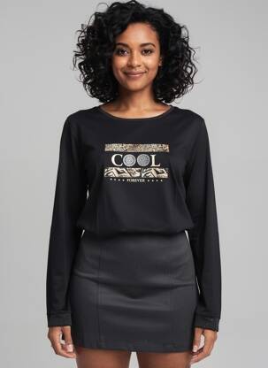 T-shirt manches longues manches longues noir NOOS NOOS femme