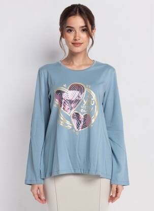 T-shirt manches longues manches longues bleu NOOS NOOS femme