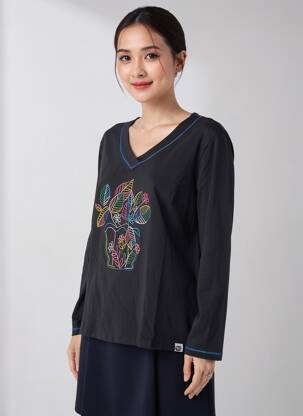 T-shirt manches longues manches longues noir NOOS NOOS femme