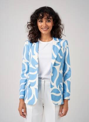 Blazer fausses poches bleu SOPHIA femme