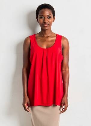 Top stretch sans manche rouge SPG WOMAN femme