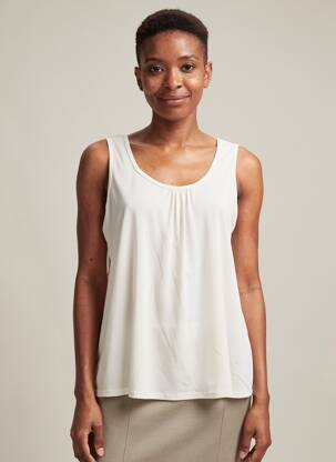 Top stretch sans manche blanc SPG WOMAN femme
