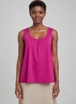 Top stretch sans manche violet SPG WOMAN femme