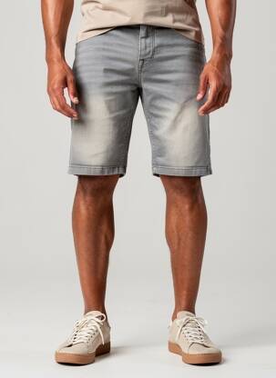 Bermuda tissage denim taille normale gris DEELUXE homme