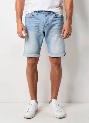 Short fermeture zippée sous rabat boutonné taille normale bleu DEELUXE homme