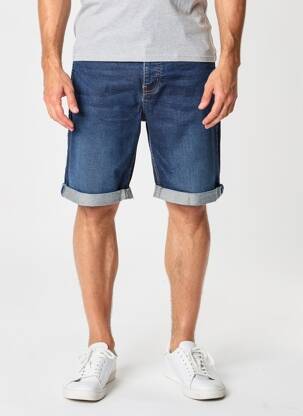 Short fermeture zippée sous rabat boutonné taille normale bleu DEELUXE homme