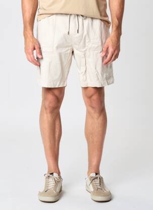 Bermuda taille élastique taille normale beige PROJECT X homme