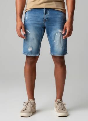 Bermuda tissage denim taille normale bleu INTEGRAL homme