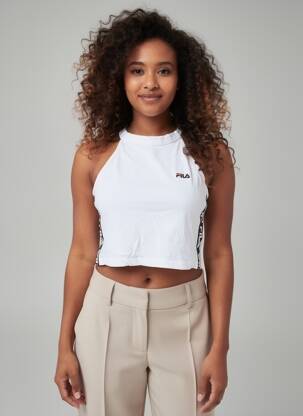 Top stretch sans manche blanc FILA femme