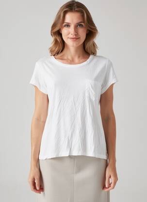 T-shirt stretch manches courtes blanc TIFFOSI femme