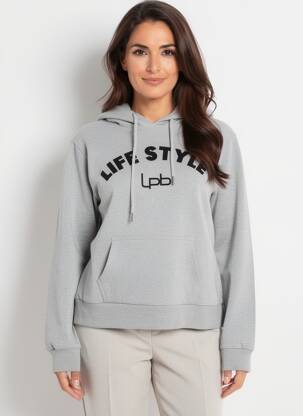Sweat-shirt à capuche poches manches longues gris LPB LES PETITES BOMBES  femme