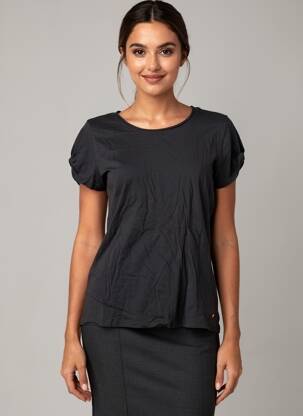 T-shirt stretch manches courtes gris DEELUXE femme