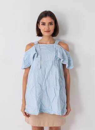Tunique manches longues manches 3/4 bleu GUESS femme