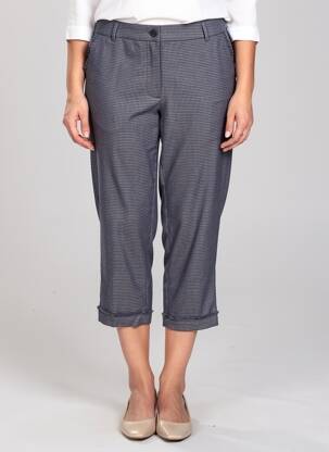 Pantalon 7/8 coupe chino bleu LILI SIDONIO femme
