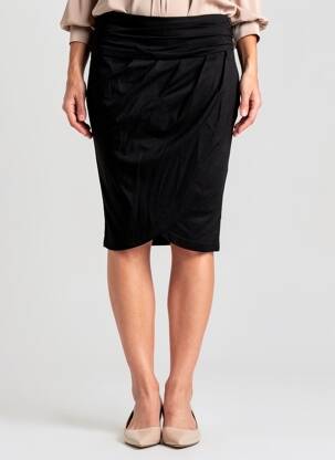 Jupe mi-longue stretch noir SWEEWË femme
