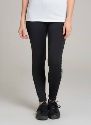 Legging tissage jersey taille normale noir FILA femme