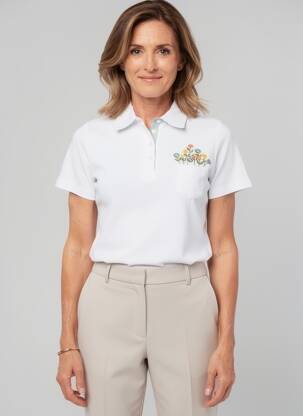 T-shirt stretch manches courtes blanc TELMAIL femme