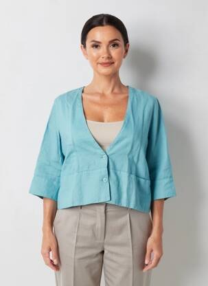Veste casual coupe droite bleu MES SOEURS ET MOI femme