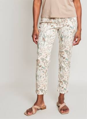 Pantalon 7/8 stretch taille normale beige TONI femme