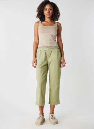 Pantacourt coupe droite taille normale vert TONI femme