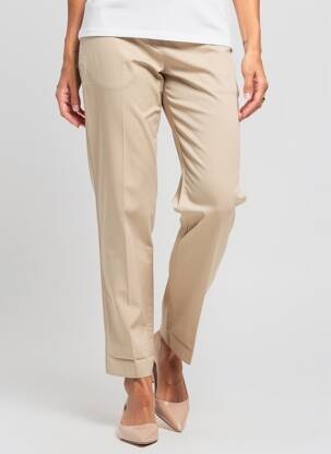 Pantalon droit tissage popeline taille normale beige MES SOEURS ET MOI femme