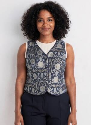 Gilet sans manche coupe cintrée bleu LE PETIT BAIGNEUR femme