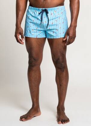 Slip de bain tissage popeline bleu HOM homme
