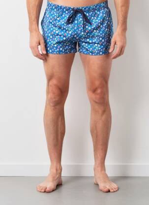 Slip de bain tissage popeline bleu HOM homme