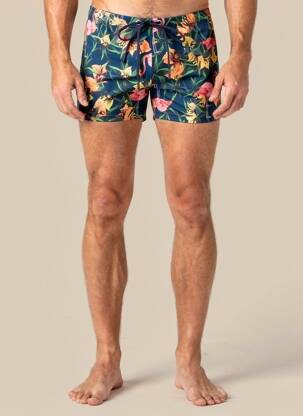Slip de bain tissage popeline bleu HOM homme