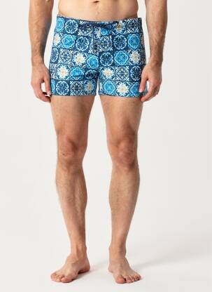 Slip de bain tissage popeline bleu HOM homme