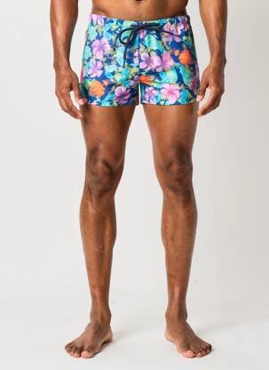 Slip de bain imprimé fleurs bleu HOM homme