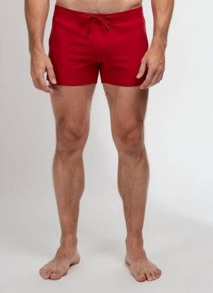 Slip de bain tissage popeline rouge EMINENCE homme