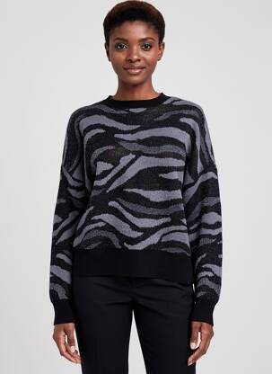 Pull stretch manches longues gris DESIGUAL femme
